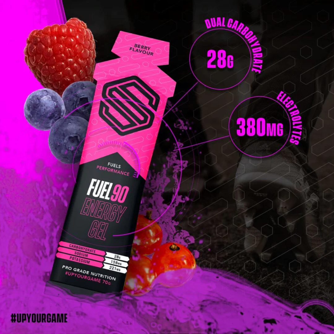 Soccer Supplement Fuel90 Energy Gel 12x70g Mixed Berry