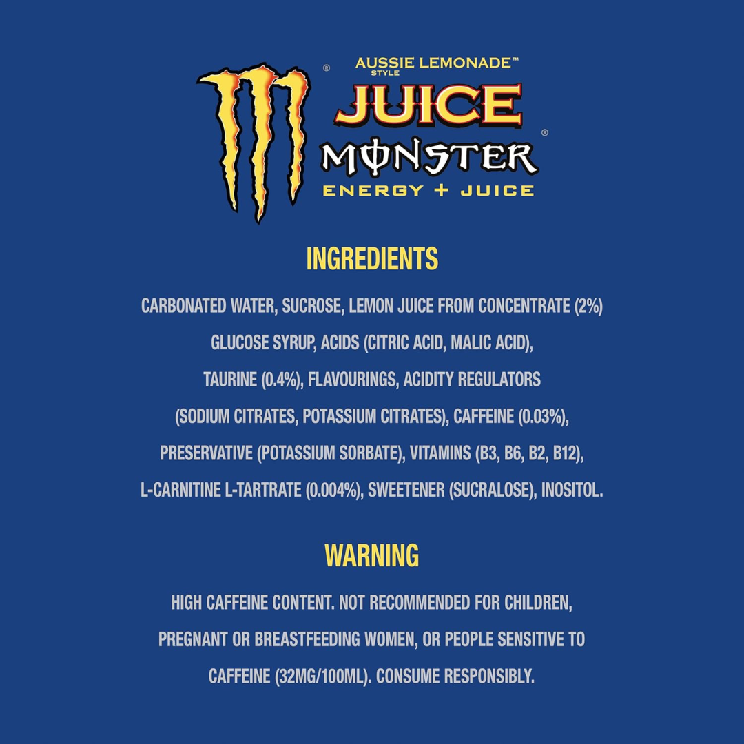 Monster Energy Ultra 12x500ml Aussie Style Lemonade