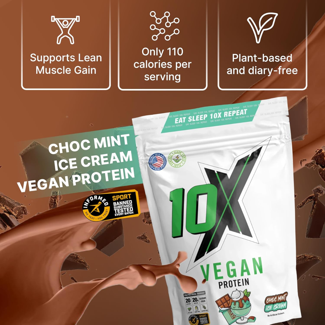 10X Athletic Vegan Protein 540g Chocolate Mint
