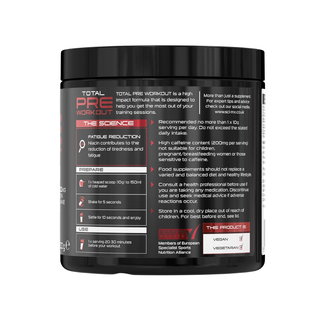 Sci-MX Total Pre-Workout 200g Blue Raspberry