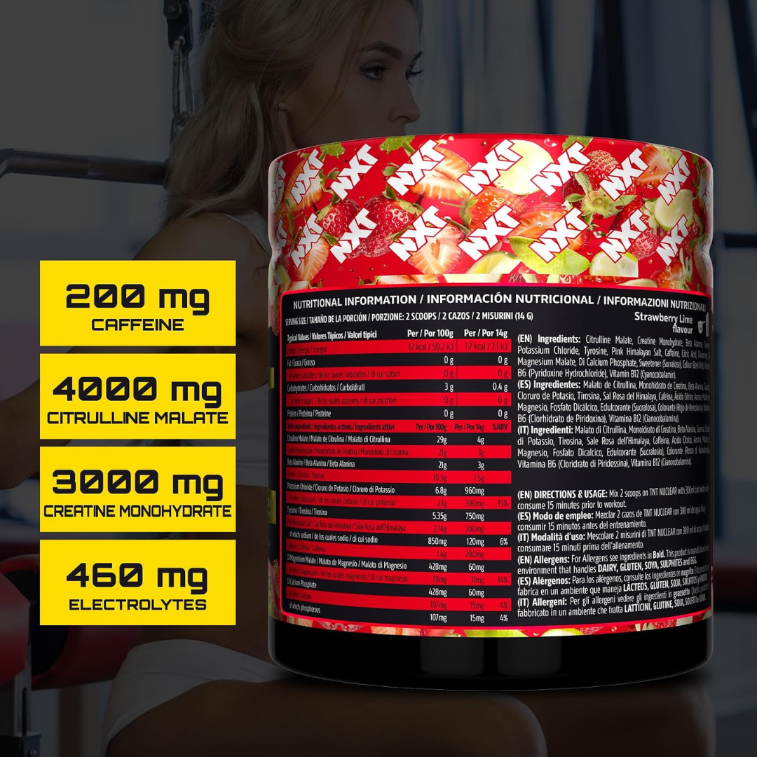 NXT Nutrition TNT Nuclear 420g Strawberry Lime Crush