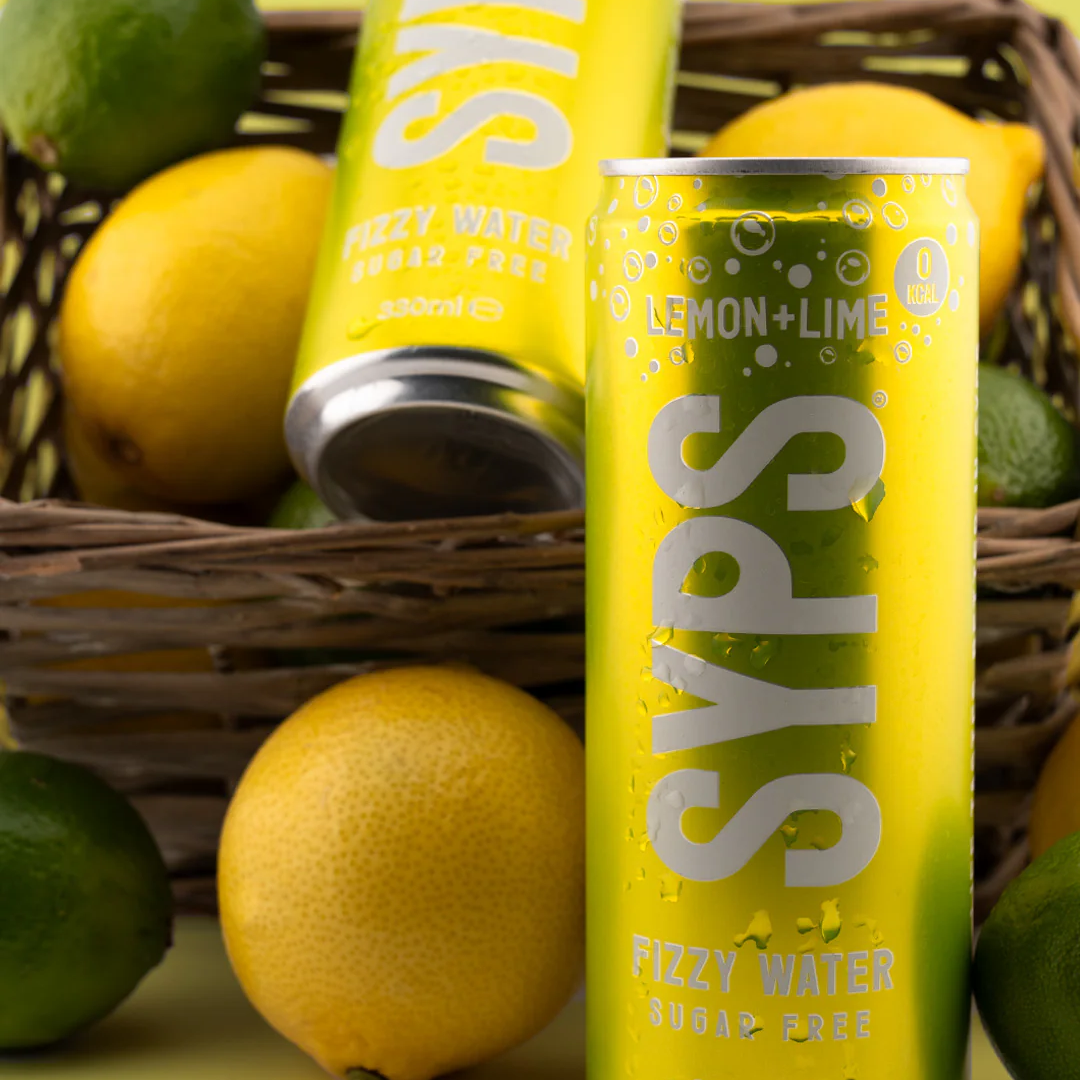 SYPS Fizzy Water 12x330ml Lemon & Lime