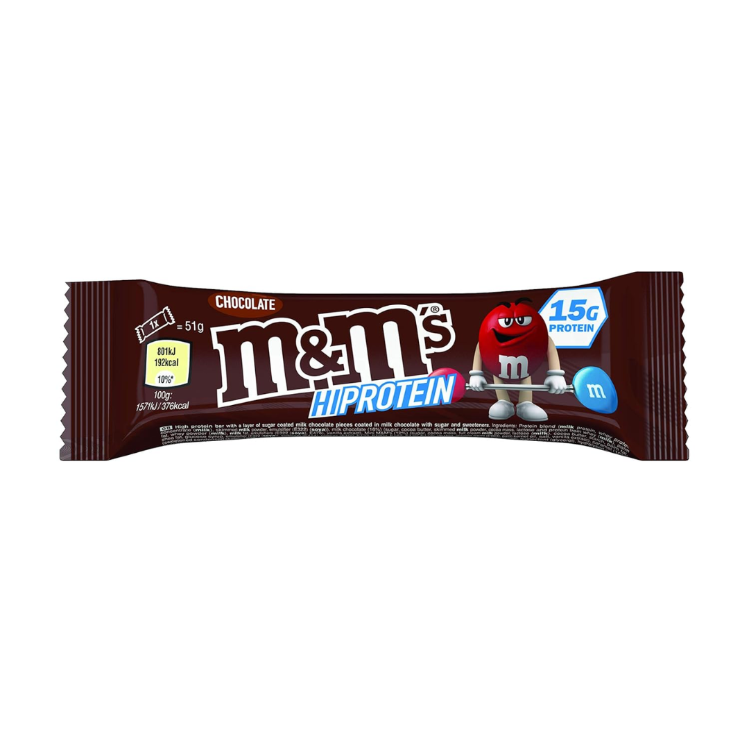 M&M Hi-Protein Bar 12x51g Chocolate