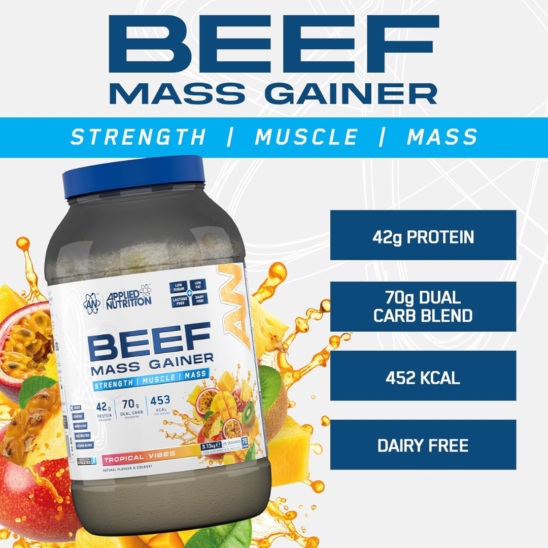 Applied Nutrition Beef Mass Gainer 3.13kg Tropical Vibes