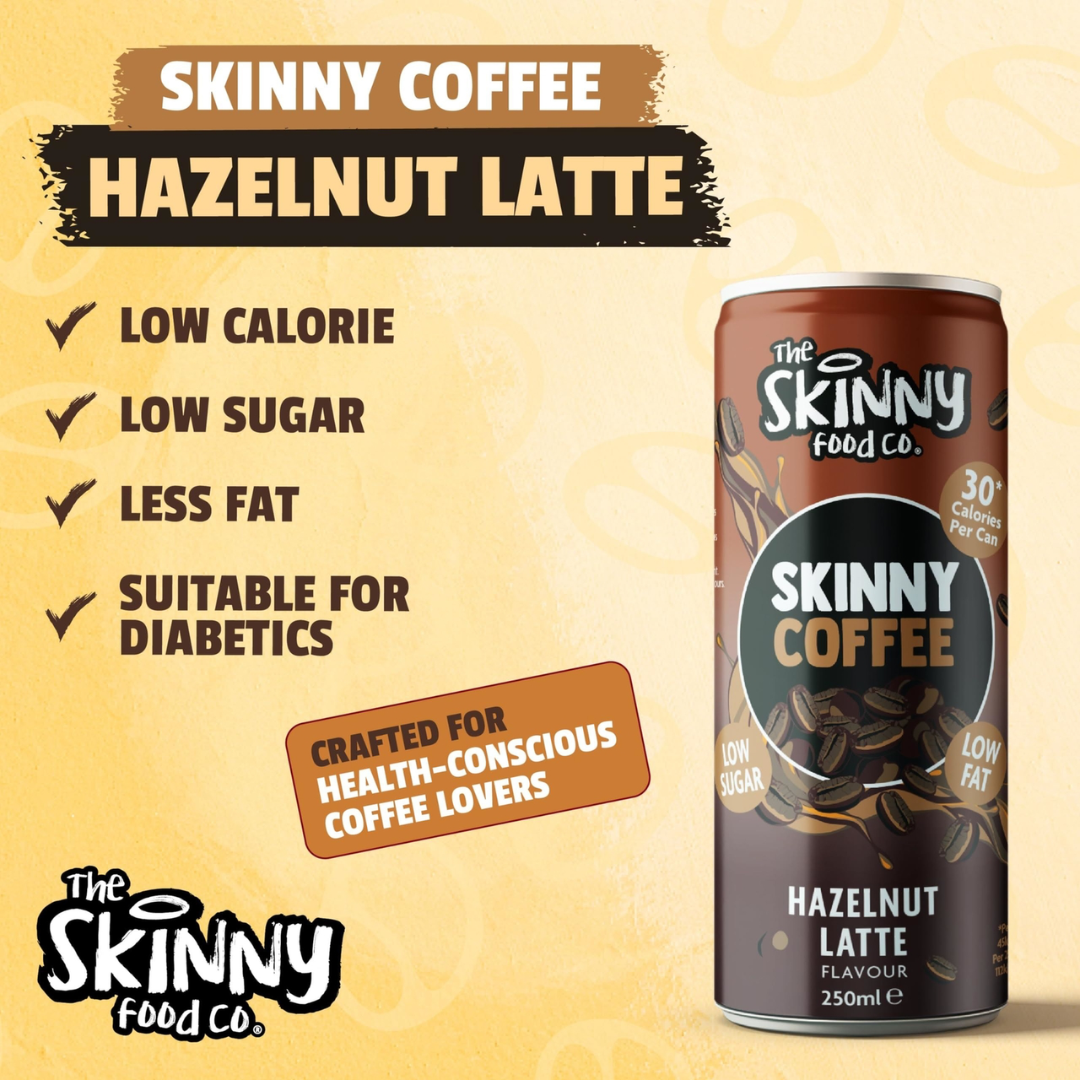 The Skinny Food Co Skinny Coffee 12x250ml Hazelnut Latte