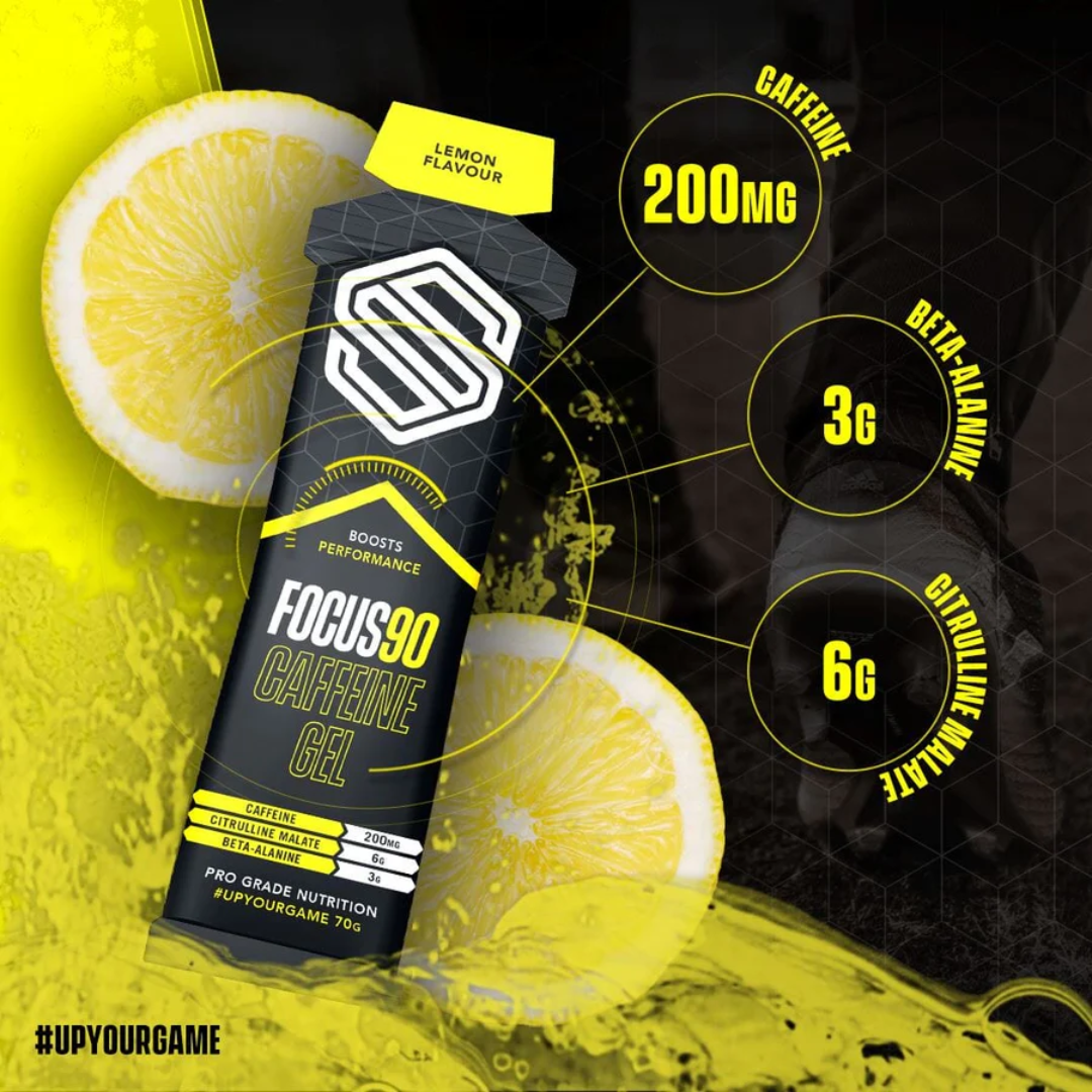 Soccer Supplement Focus90 Caffeine Gel 12x70g Lemon
