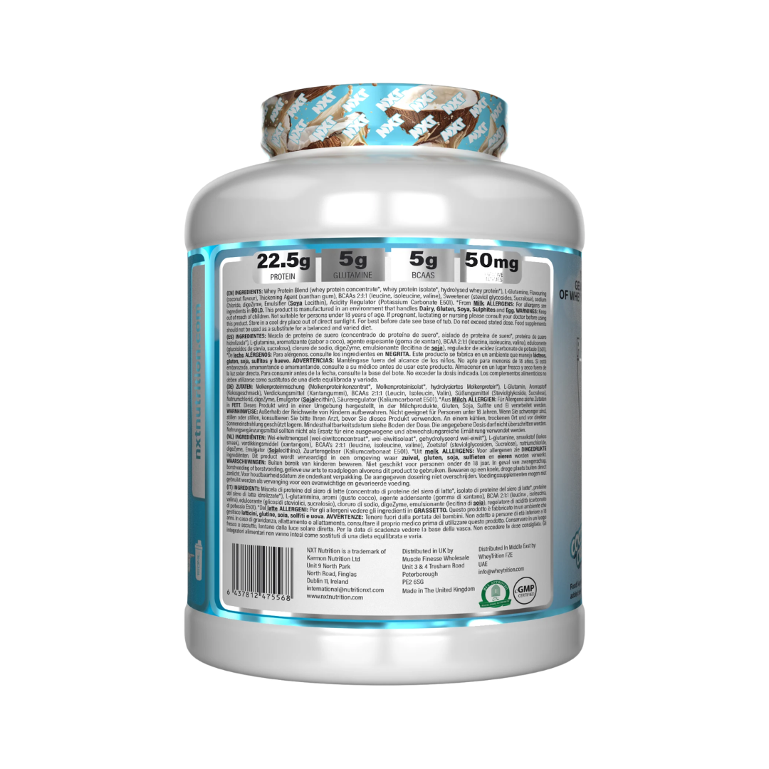 NXT Nutrition Pure Whey Deluxe 2.1kg Coconut Cream