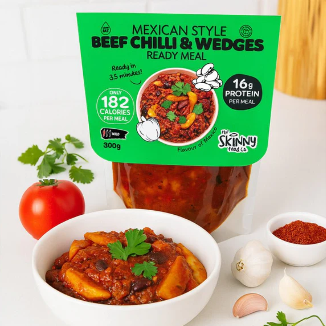 The Skinny Food Co Skinny Ready Meal 300g Mexican Beef, Chilli & Wedges