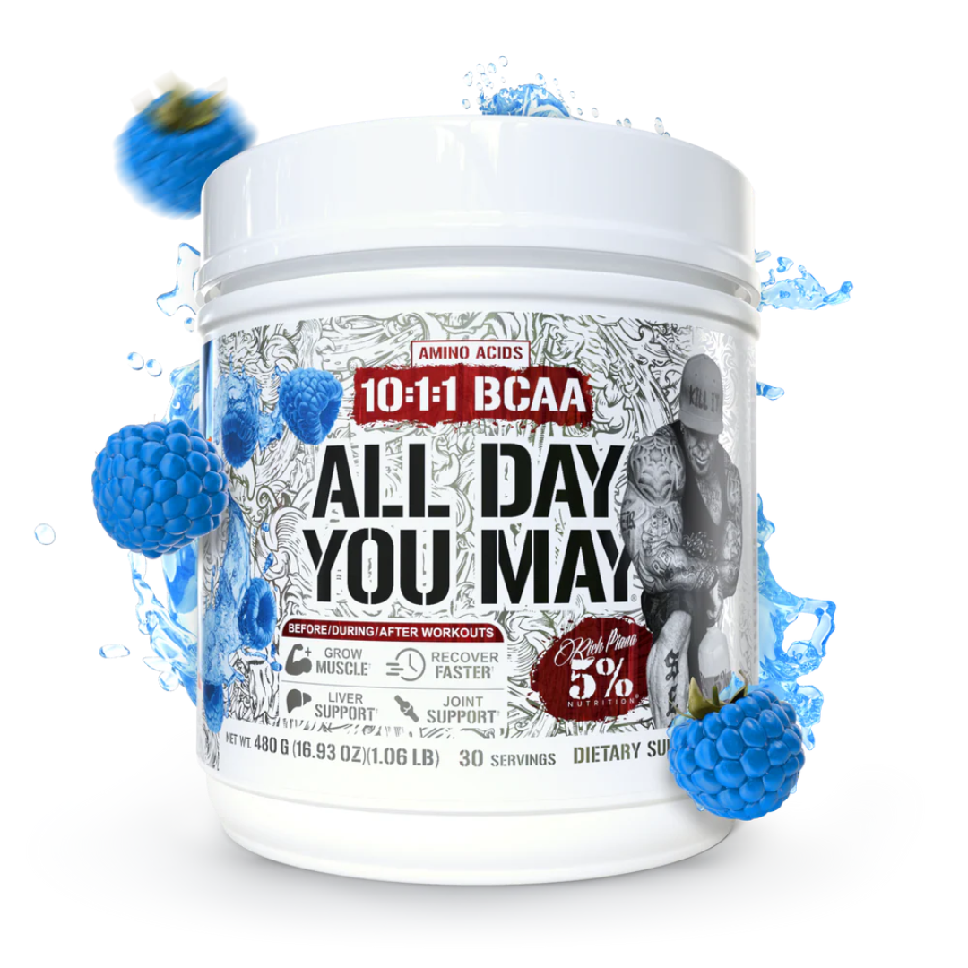 Rich Piana 5% Nutrition All Day You May Legendary Series 465g Blue Raspberry