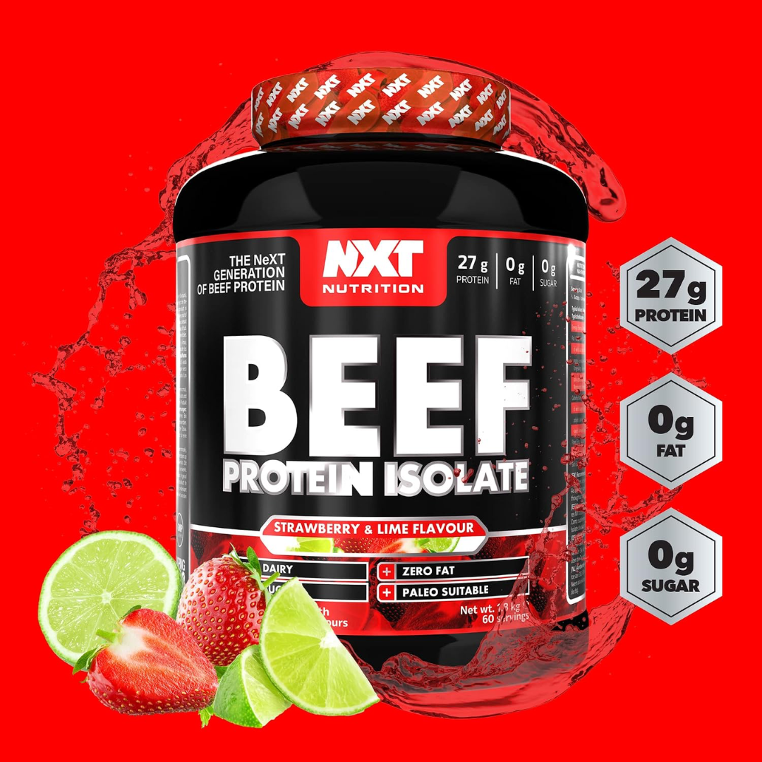 NXT Nutrition Beef Protein Isolate 1.8kg Strawberry Lime Crush