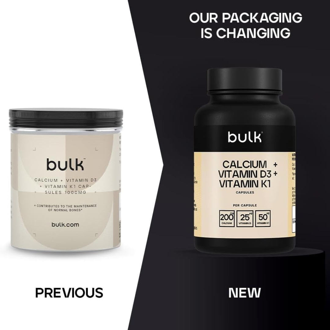 Bulk Calcium + Vitamin D3 + Vitamin K1 1000mg 270 Caps