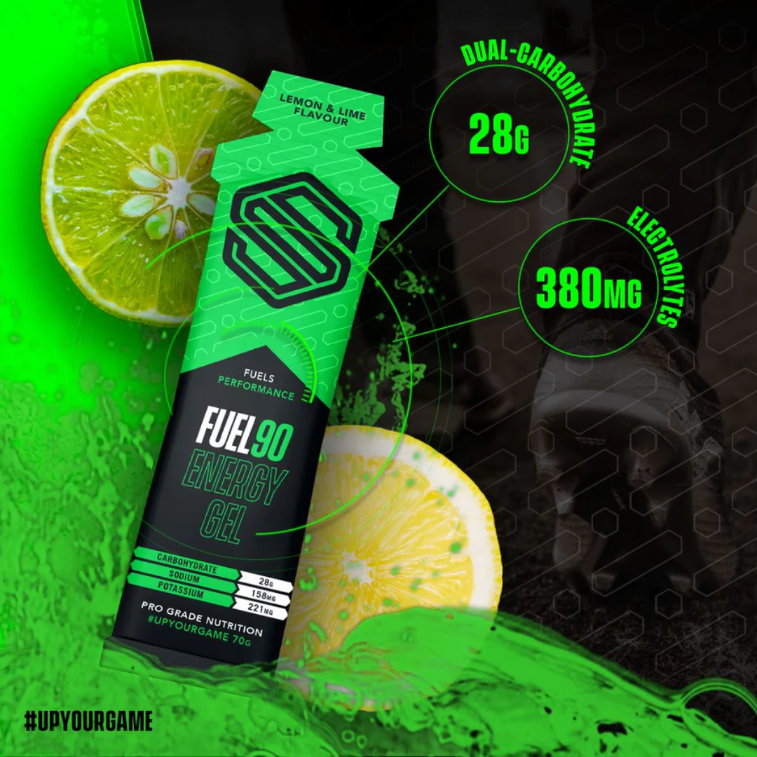 Soccer Supplement Fuel90 Energy Gel 12x70g Lemon & Lime