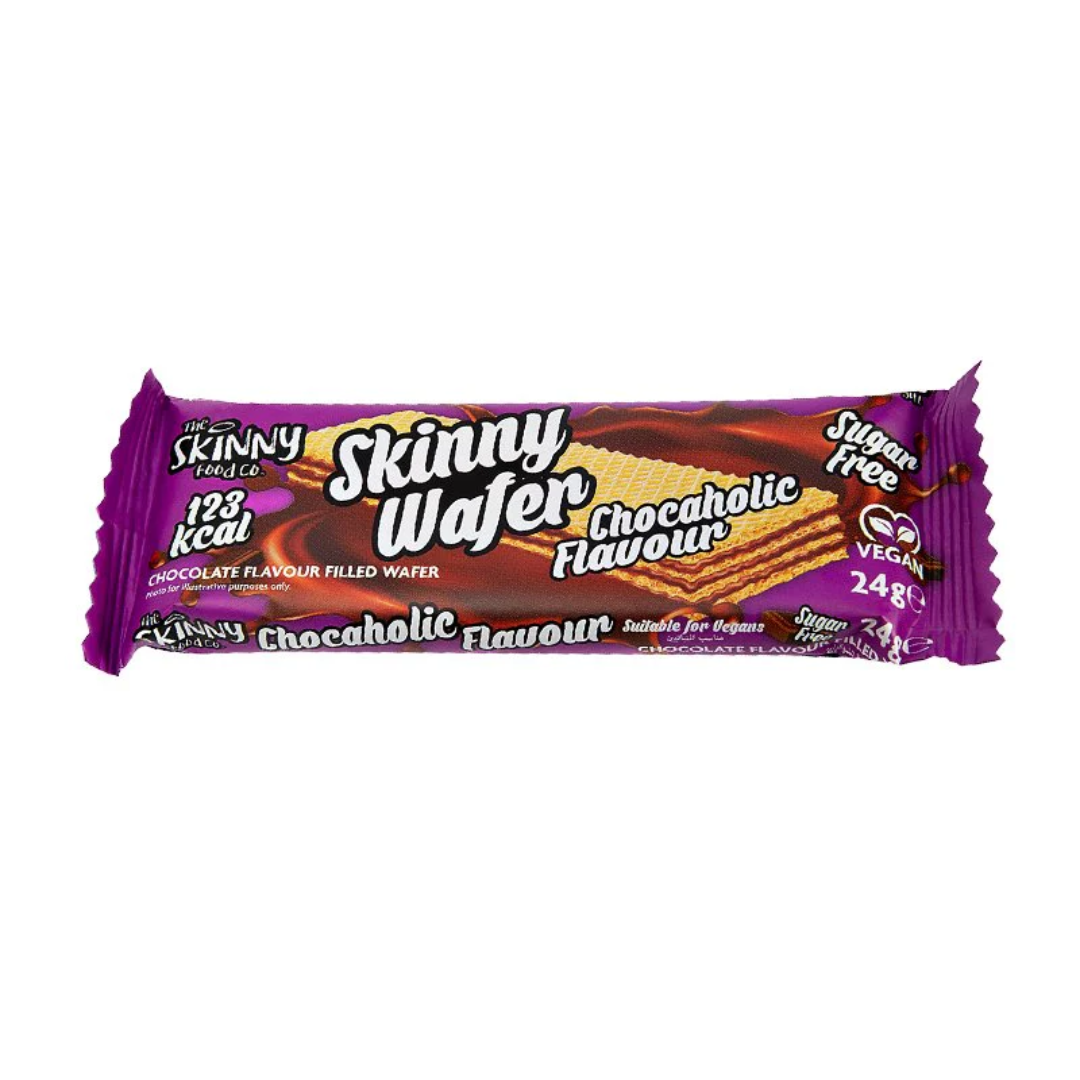 The Skinny Food Co Zero Sugar Wafers 24x24g Chocolate