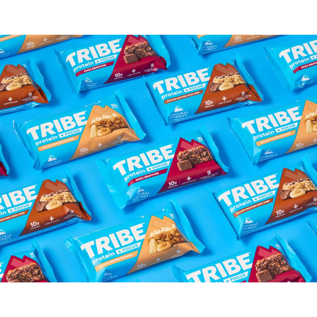 Tribe Protein + Focus Flapjack 12x60g Peanut Butter Blondie