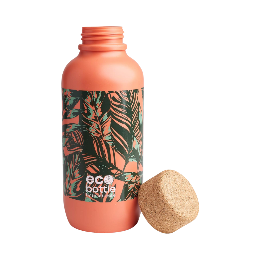 SmartShake Eco Bottle 650ml Coral Leaves