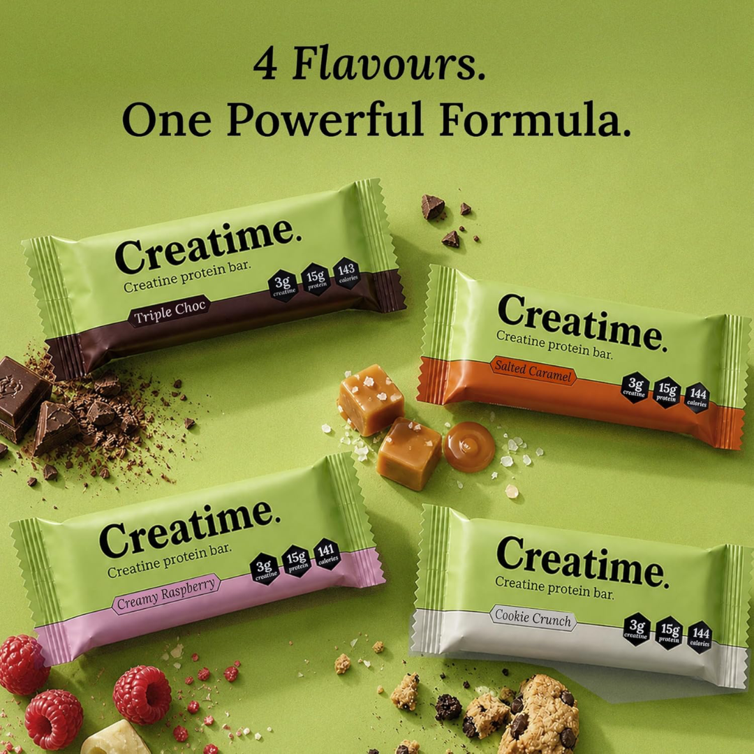 Creatime Creatine Protein Bar 12x50g Creamy Raspberry