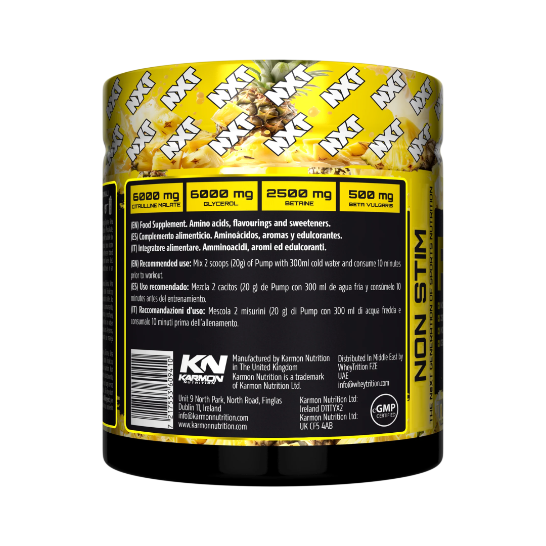 NXT Nutrition TNT Nuclear PUMP (Stim-Free) 500g Pineapple
