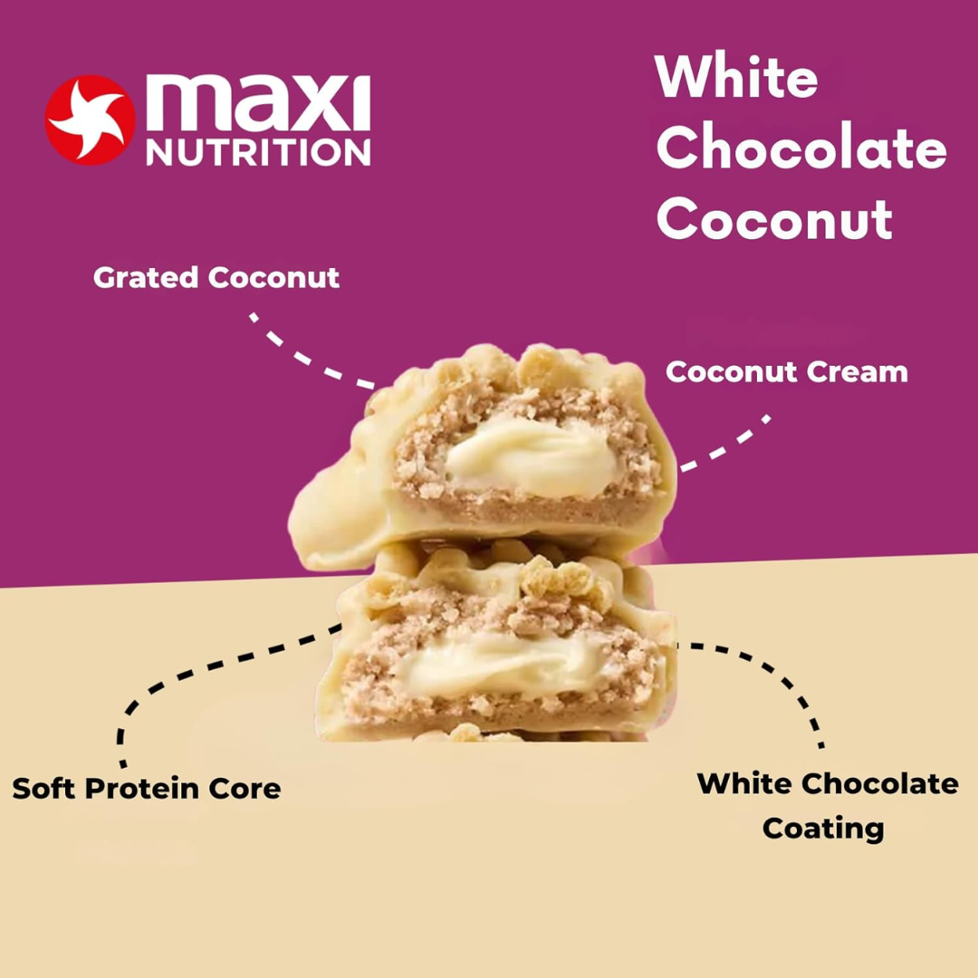 MaxiNutrition Creamy Core Protein Bar 12x45g White Chocolate Coconut