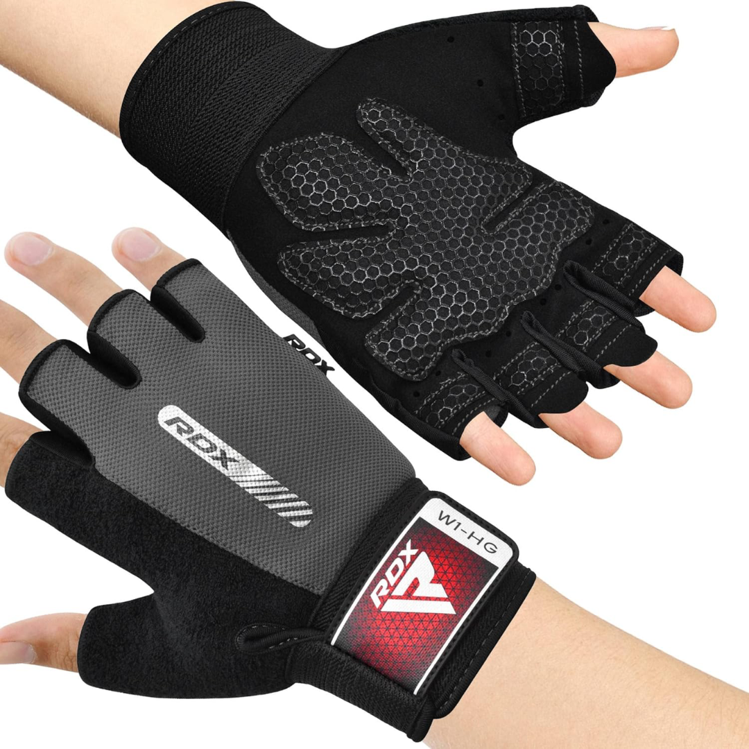 RDX Gym Weight Lifting Gloves W1 Half Plus XL Half Grey