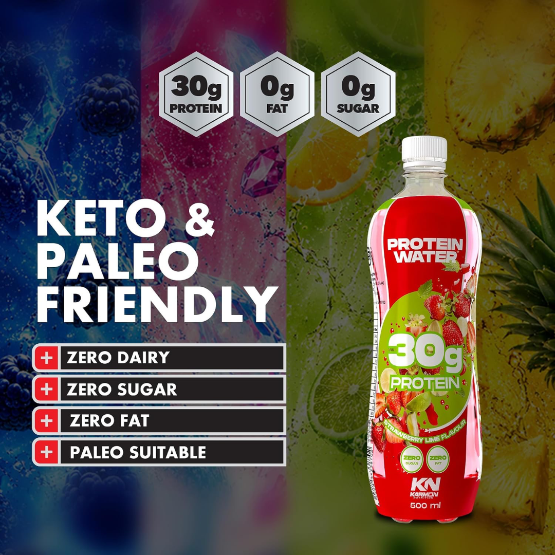 NXT Nutrition KN Protein Water 12x500ml Strawberry & Lime