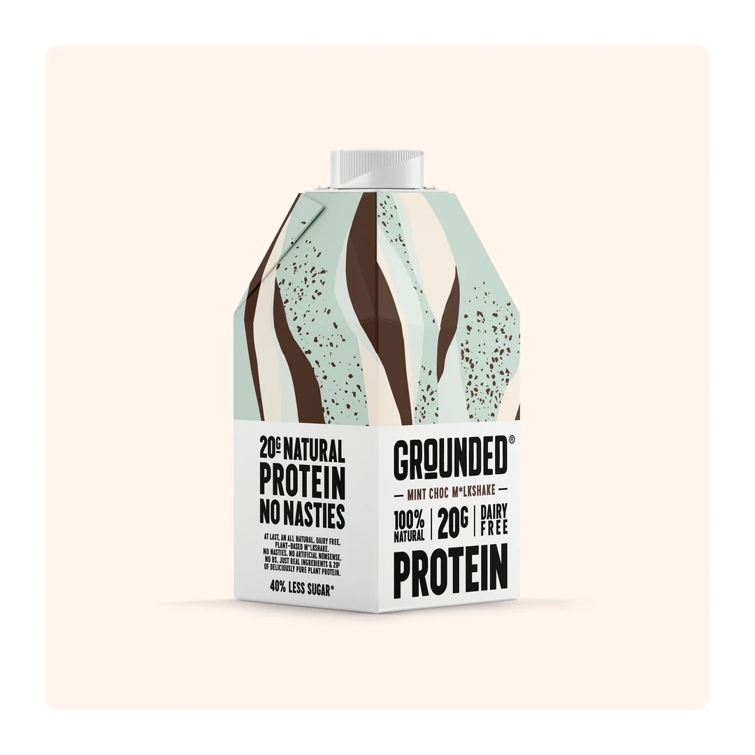 Grounded Vegan Protein M*lkshake 12x490ml Mint Chocolate