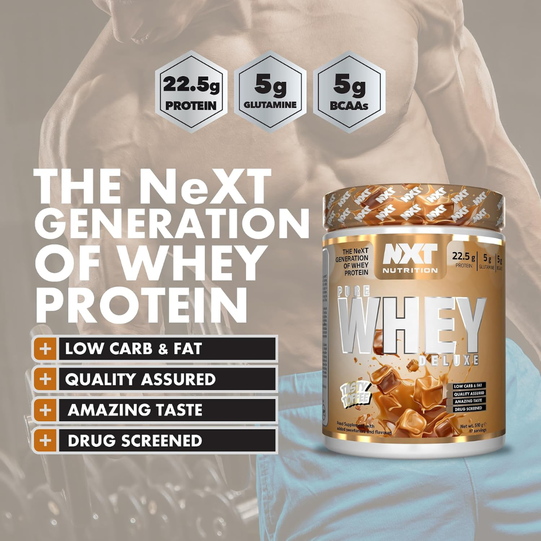 NXT Nutrition Pure Whey Deluxe 510g Tasty Toffee