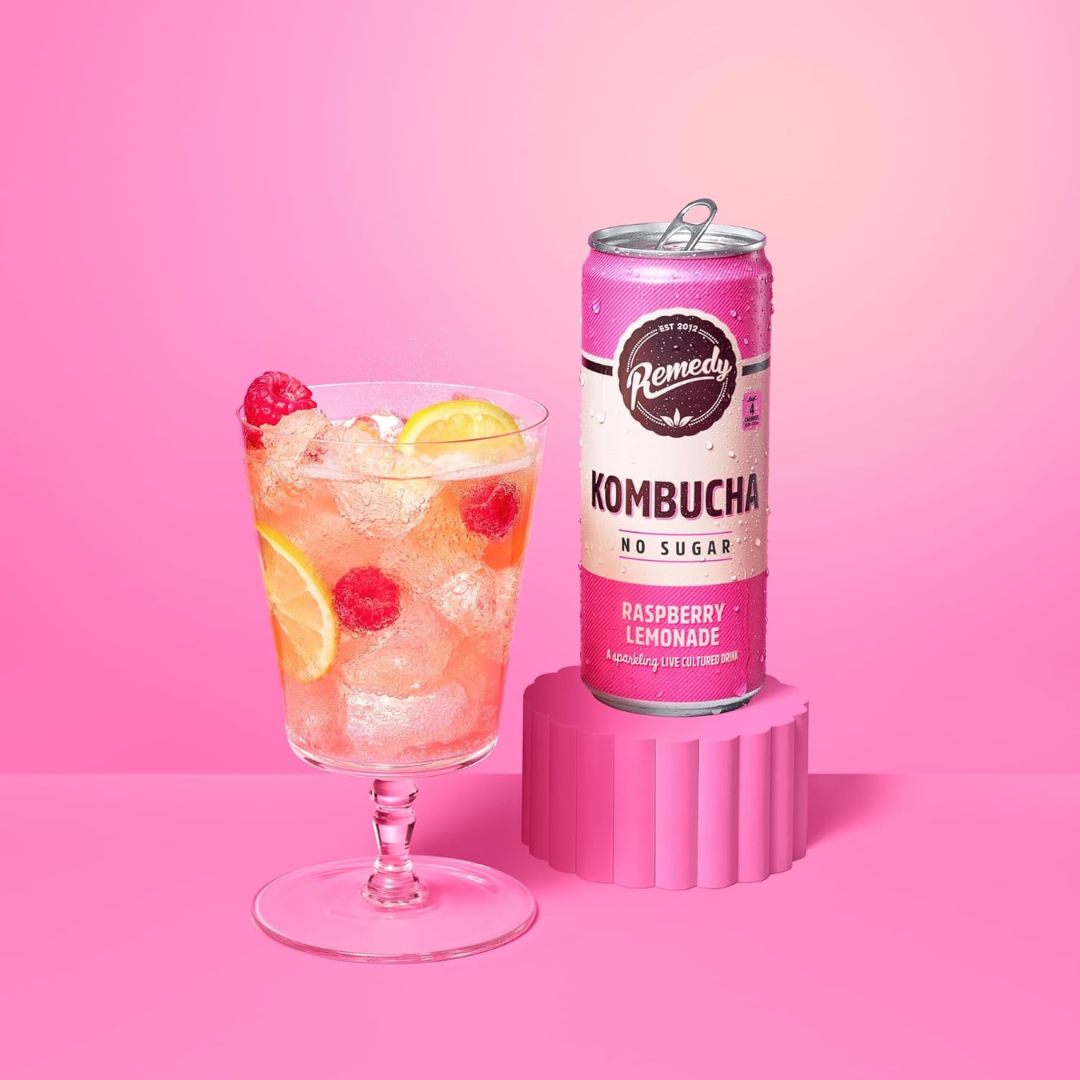 Remedy Kombucha 12x250ml Raspberry Lemonade