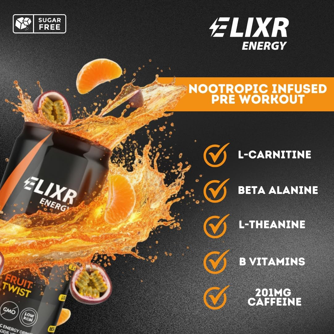 Elixr Energy Energy Drink 12x330ml Fruit Twist