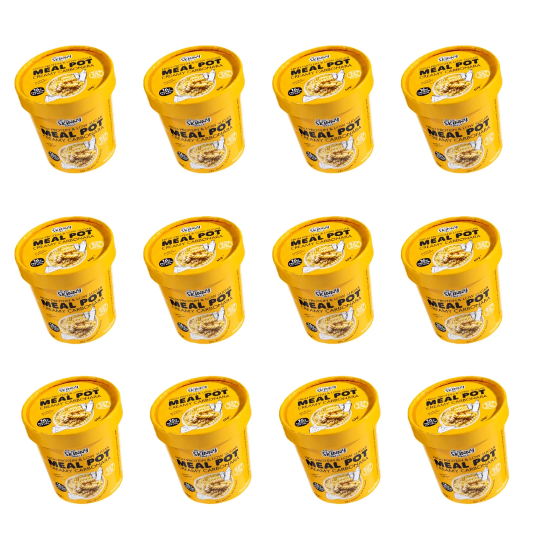 The Skinny Food Co High Protein Mealpots 12x62g Creamy Carbonara