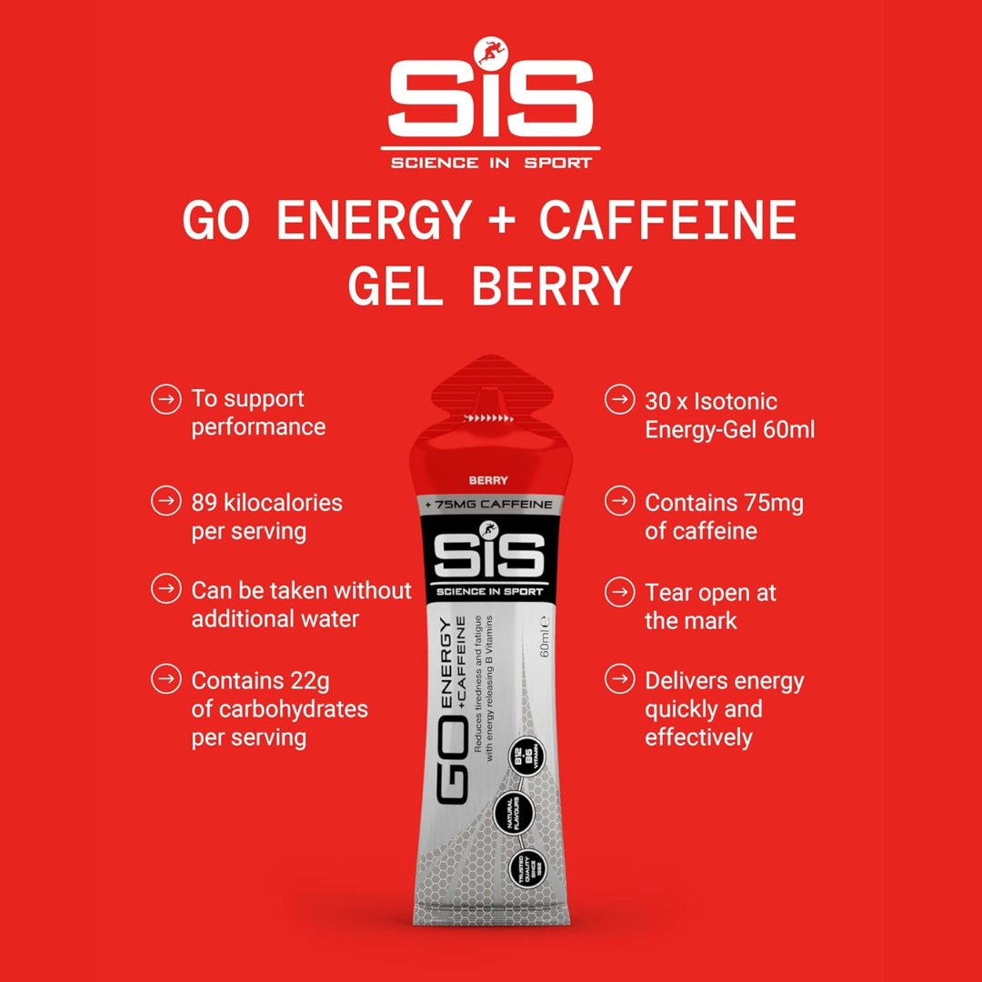 SIS (Science In Sport) Gel Go Energy + Caff 30x60ml Berry