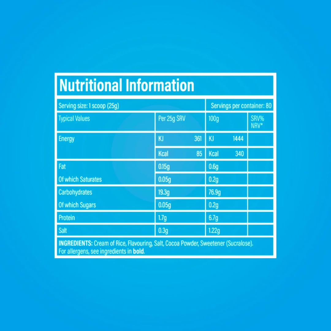 Trained By JP Cream Of Rice Sachet 50g Blueberry Muffin