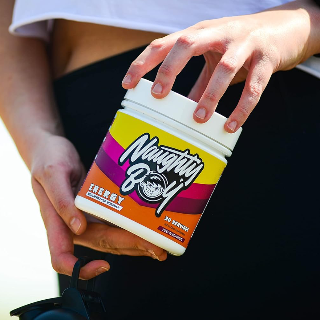 Naughty Boy Energy 390g Fizzy Peach Sweets