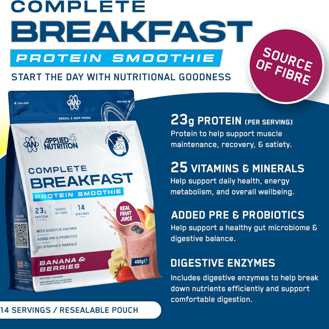 Applied Nutrition Complete Breakfast 490g Banana & Berries