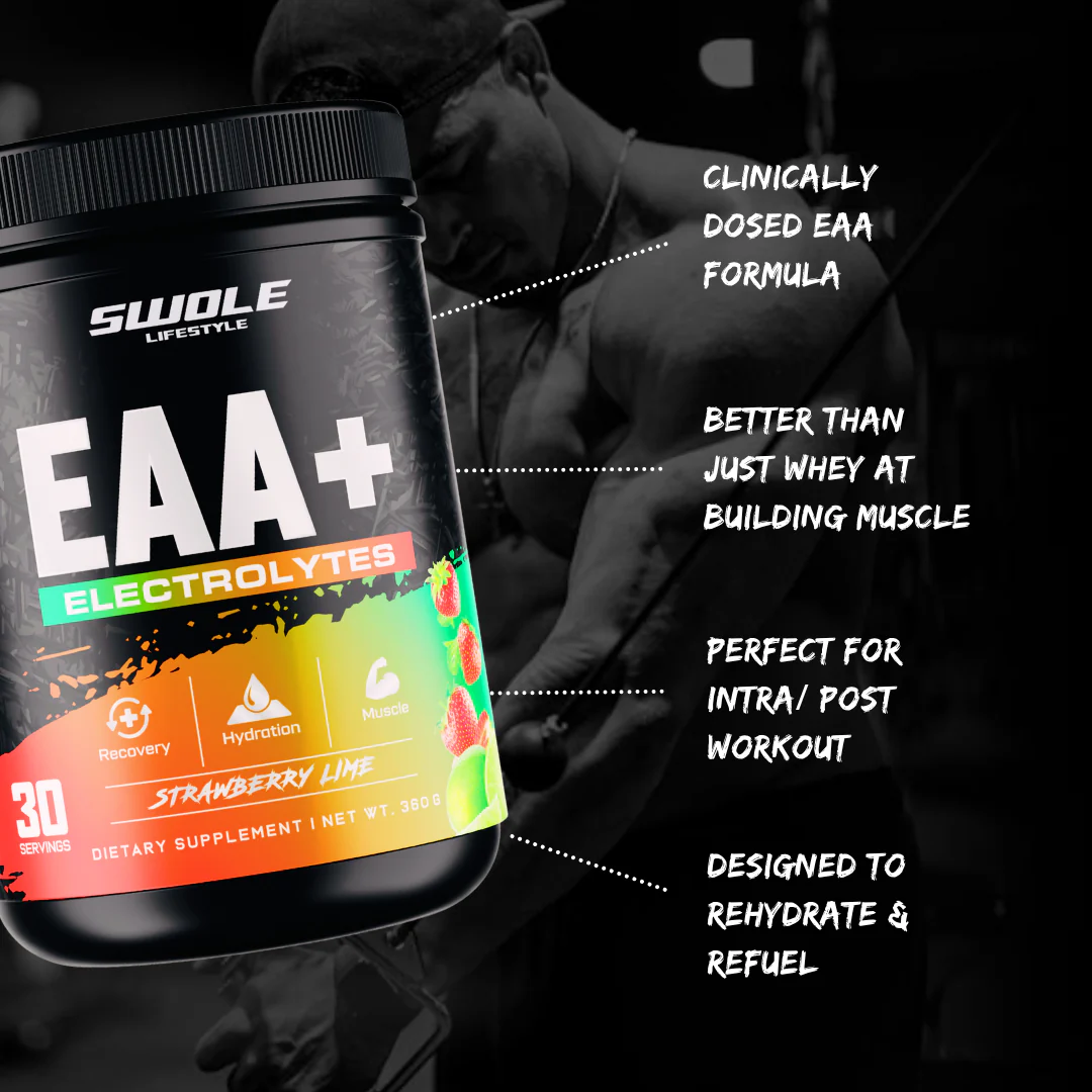 SWOLE Lifestyle EAA + Electrolytes 360g Strawberry Lime