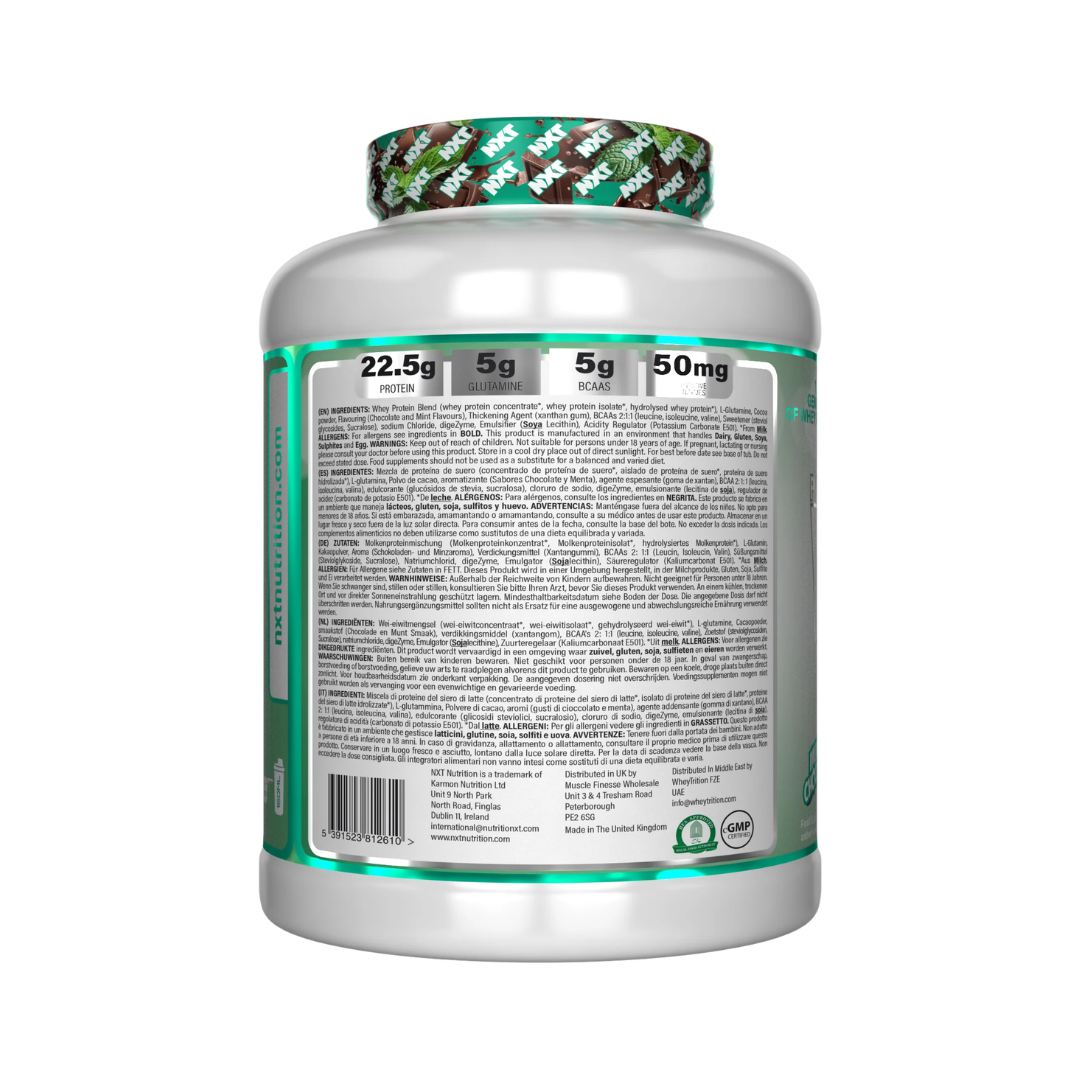 NXT Nutrition Pure Whey Deluxe 2.1kg Minty Chocolate