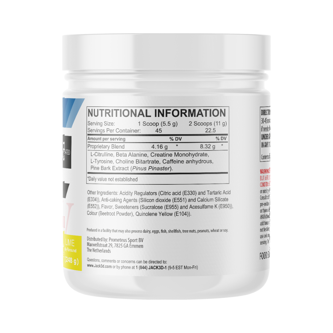 USP Labs Jack3d Advanced 248g Lemon Lime