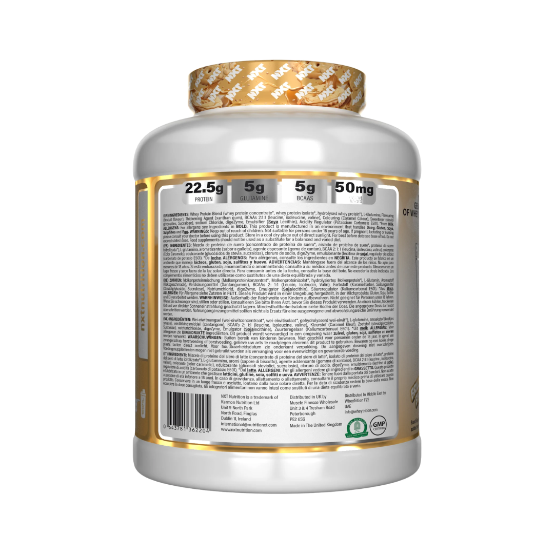 NXT Nutrition Pure Whey Deluxe 2.1kg Brilliantly Biscuity
