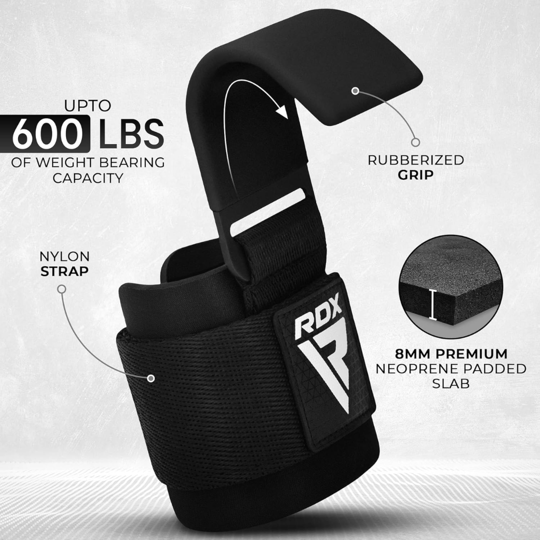 RDX Gym Hook Strap Plus Black