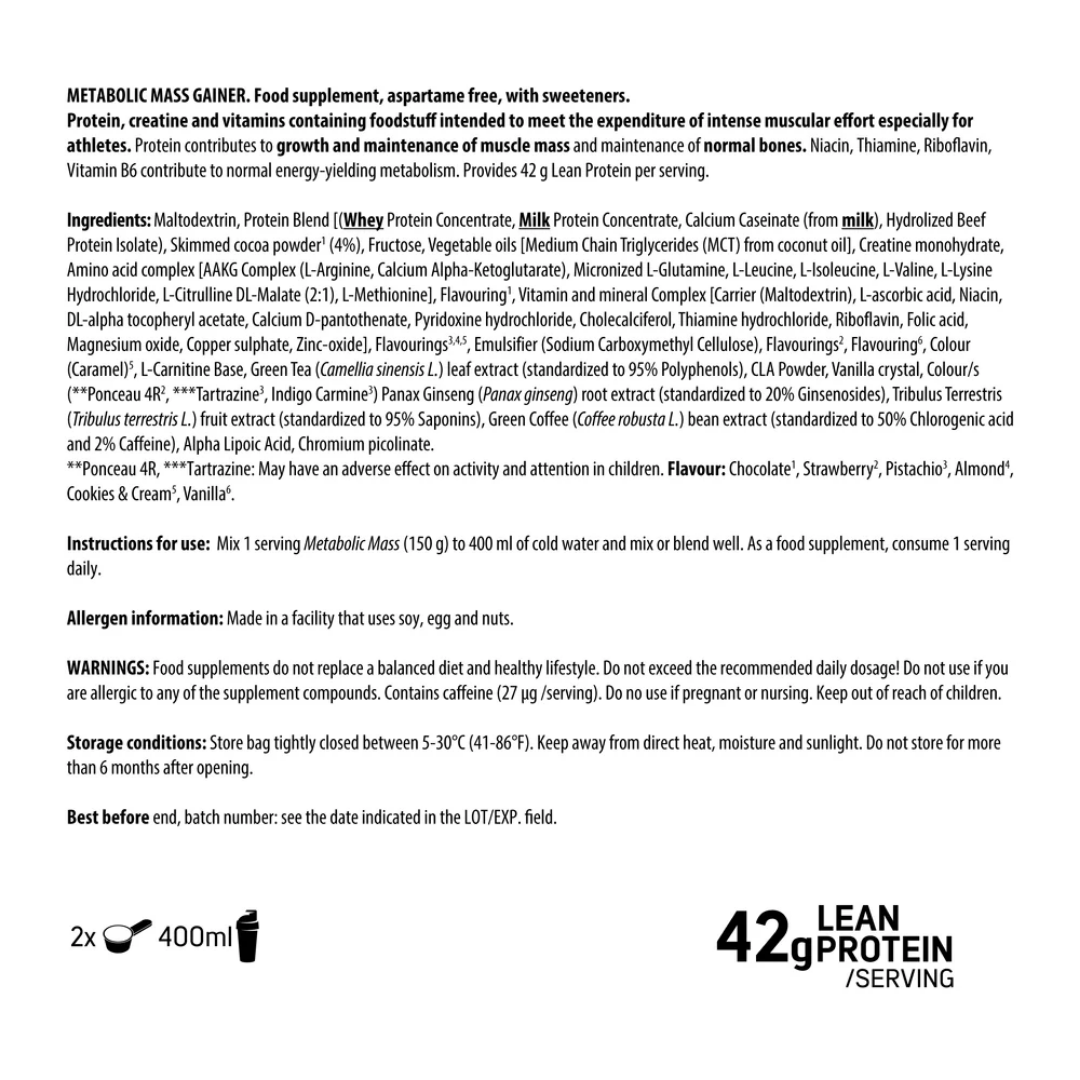 DY Nutrition Metabolic Mass 6kg Almond