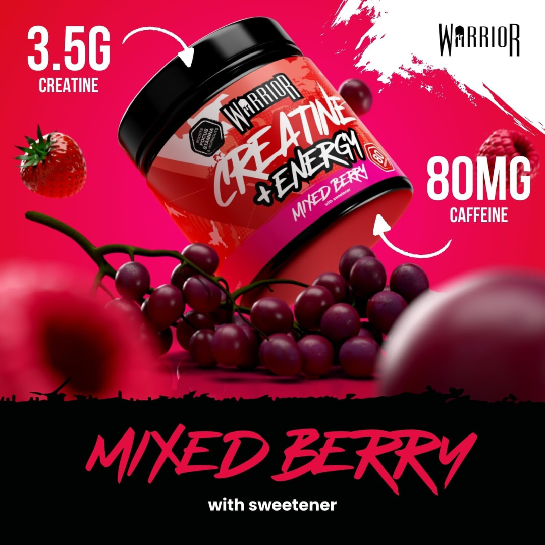 Warrior Creatine Plus Energy 360g Mixed Berry
