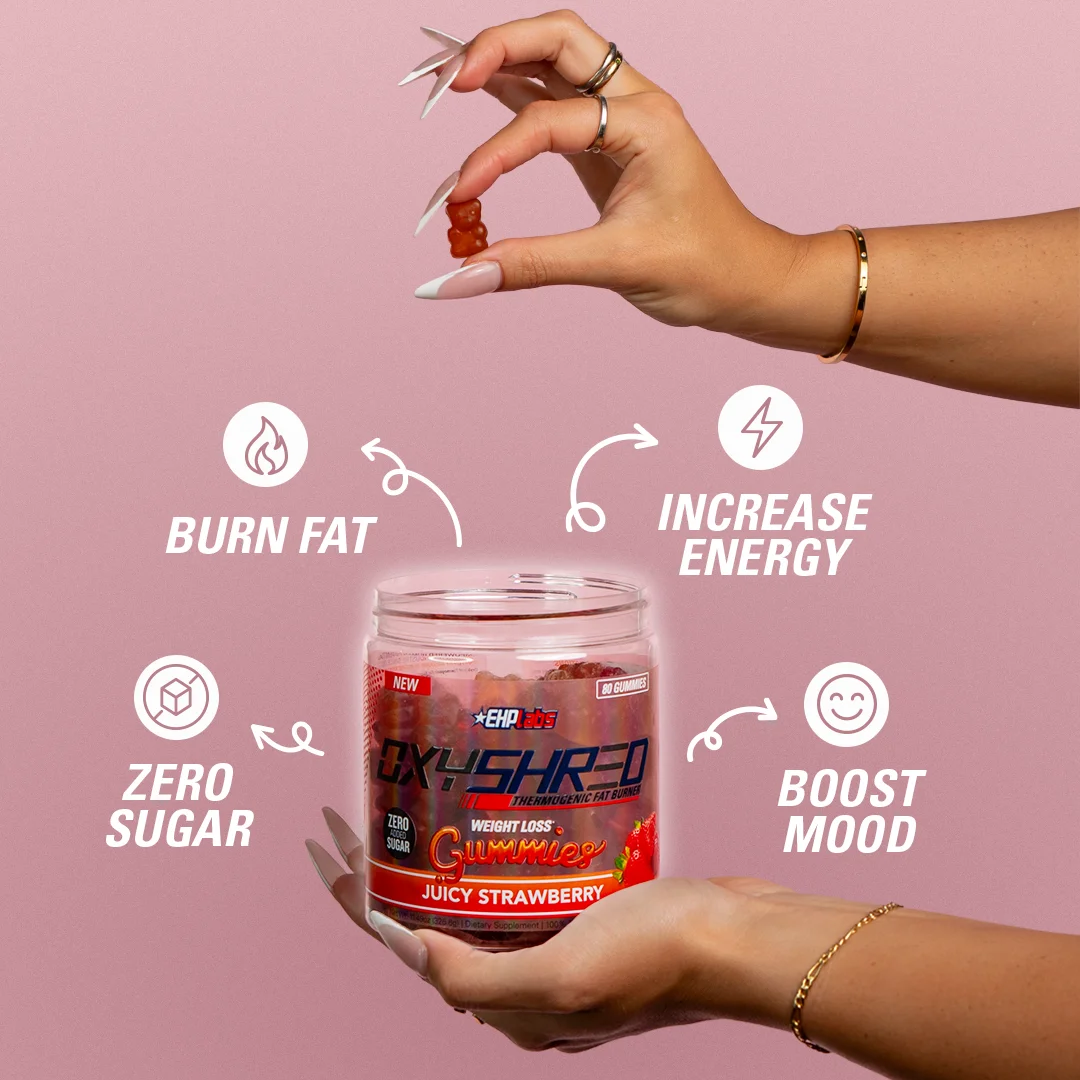 EHP Labs OxyShred Gummies 400g Juicy Strawberry