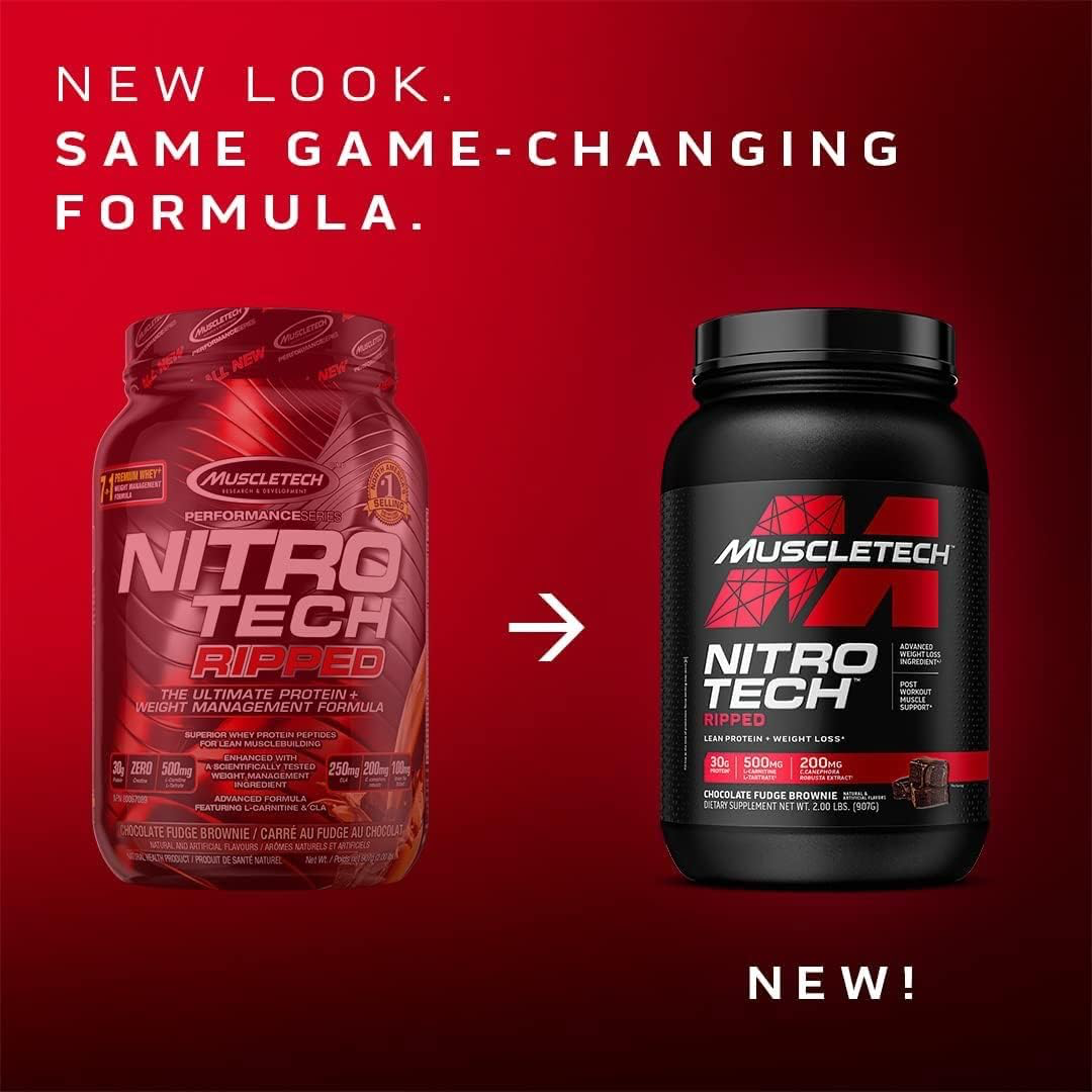 Muscletech Nitro Tech Ripped 1.8kg Chocolate Fudge Brownie
