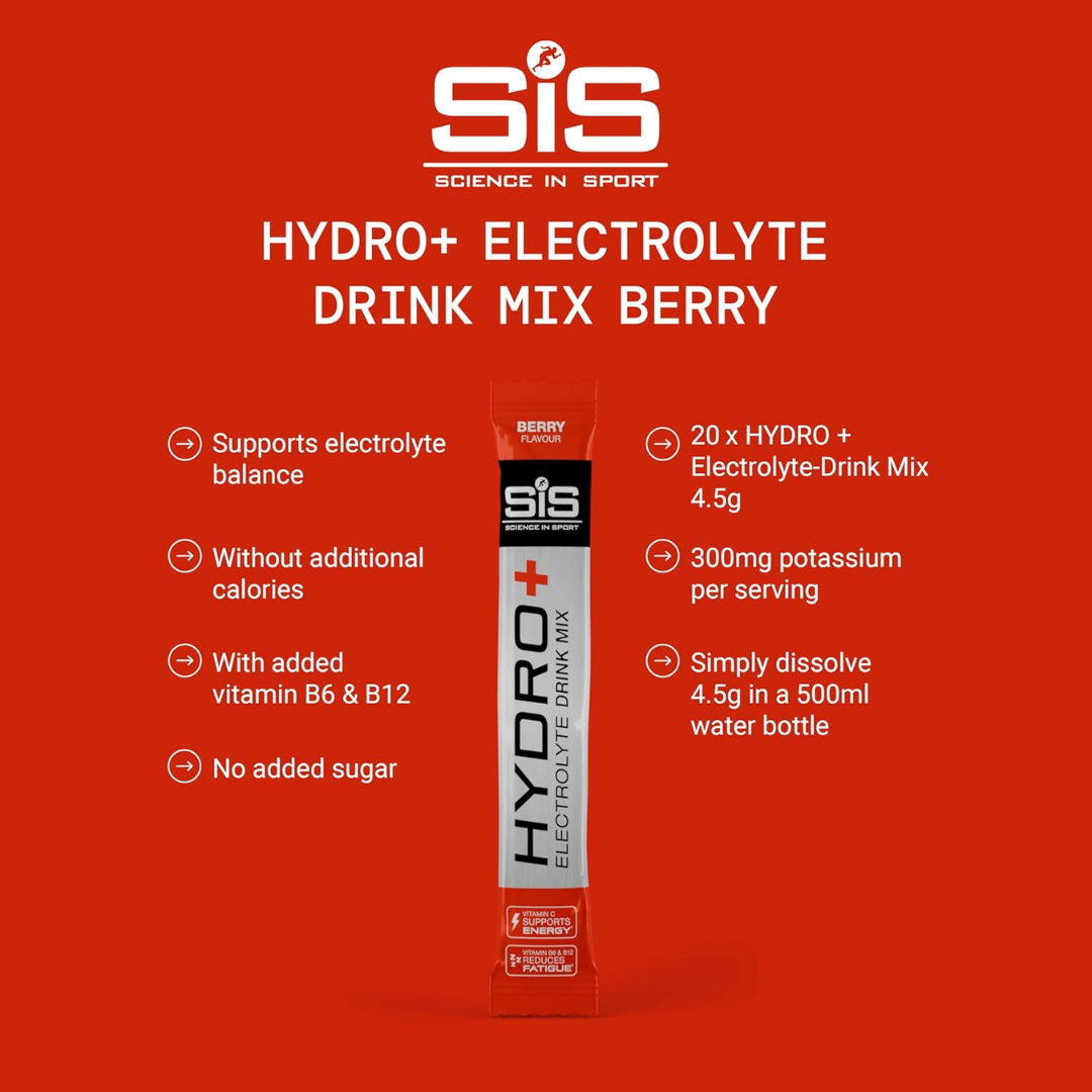 SIS (Science In Sport) Powder Hydro+ 20x4.3g Berry