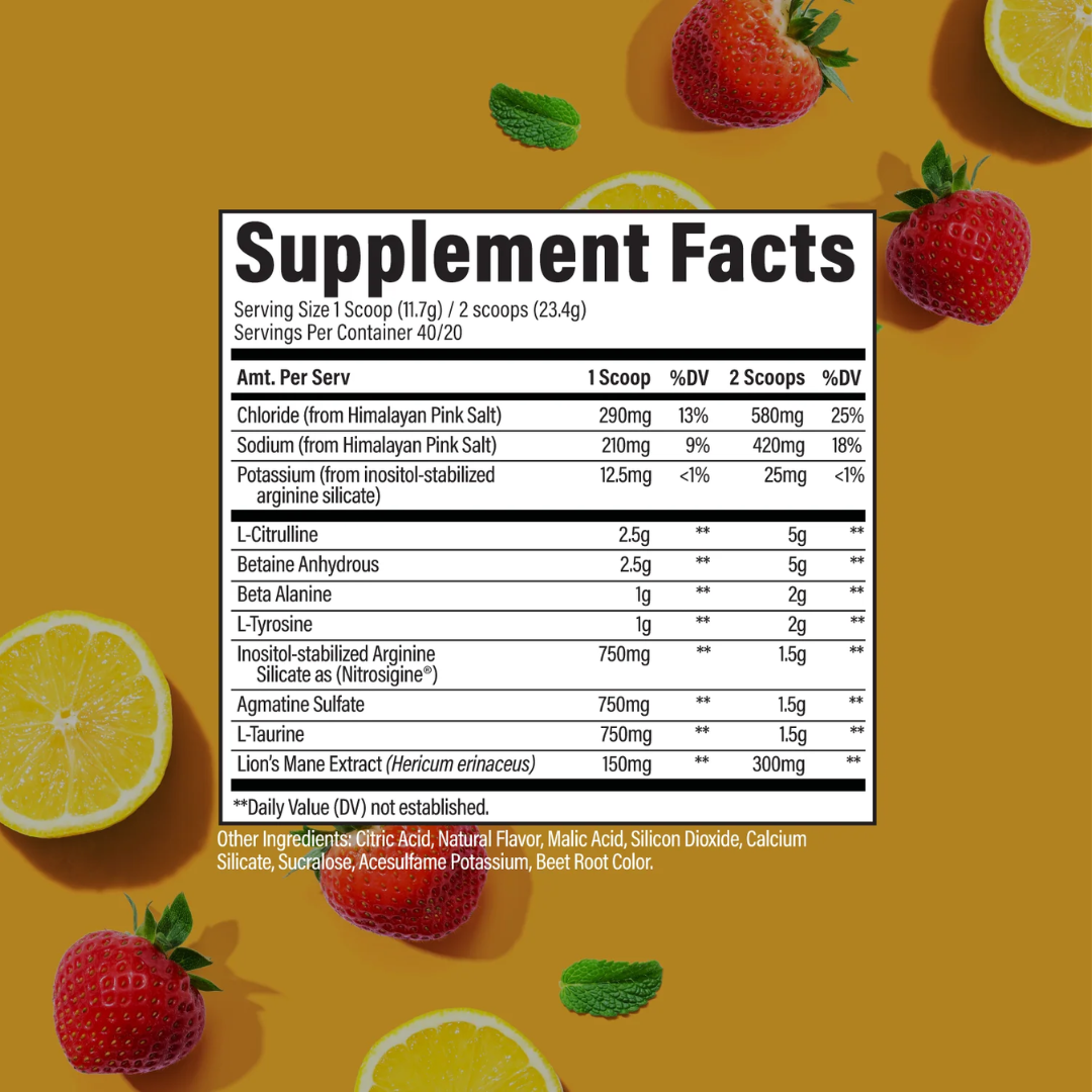 Raw Nutrition PUMP EU 480g Strawberry Lemonade