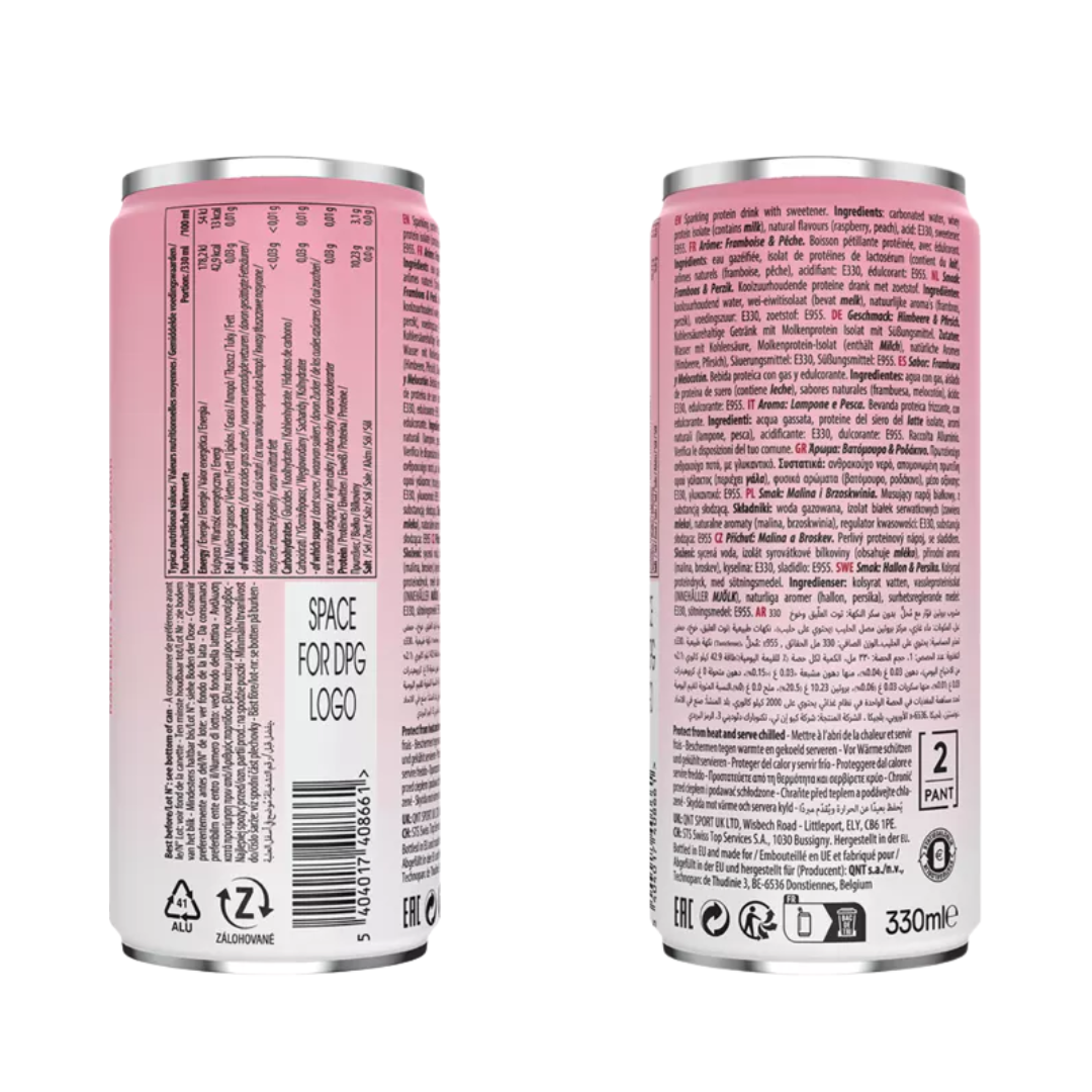 QNT Protein Water 12x500ml Raspberry Peach