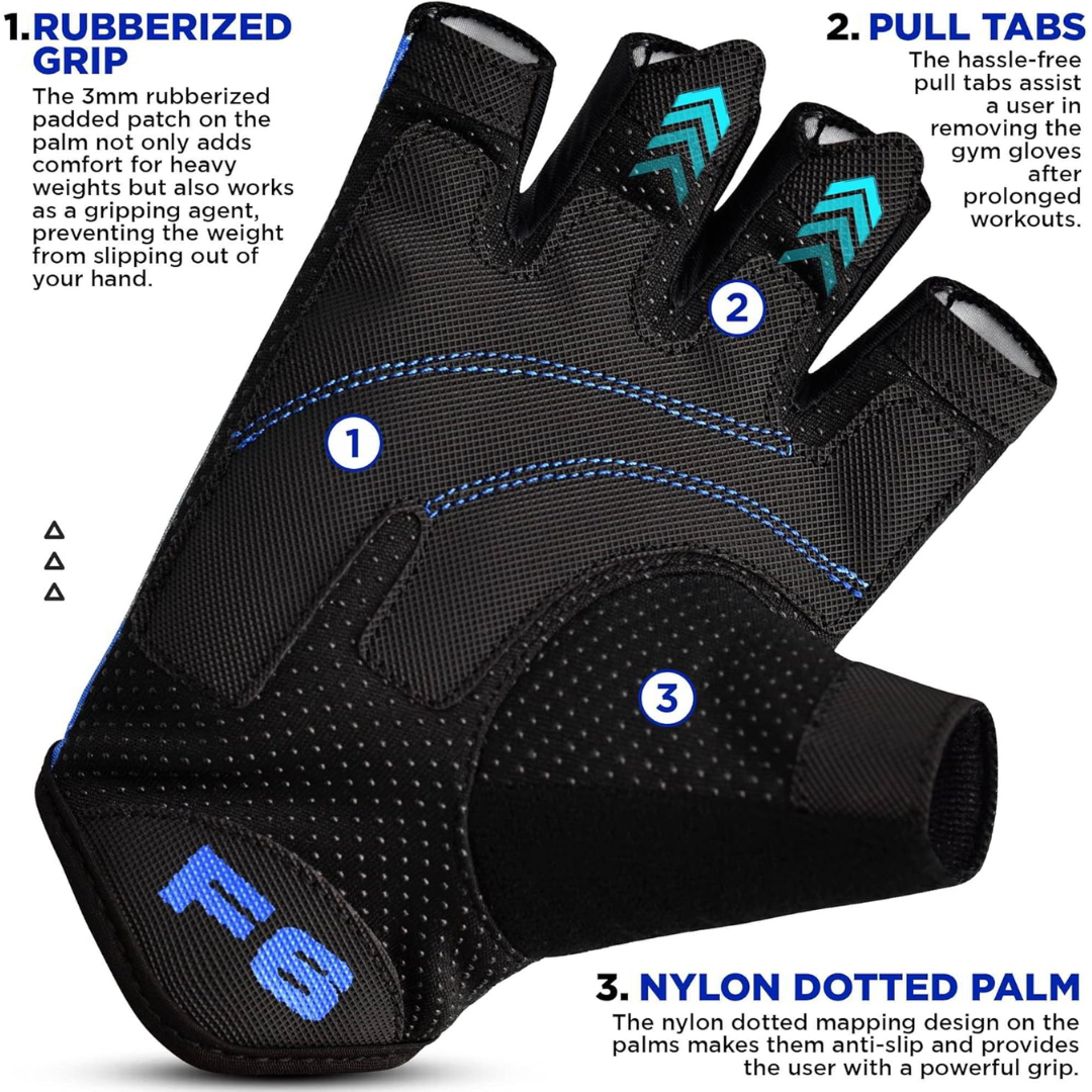RDX Gym Gloves Sumblimation F6 S Blue