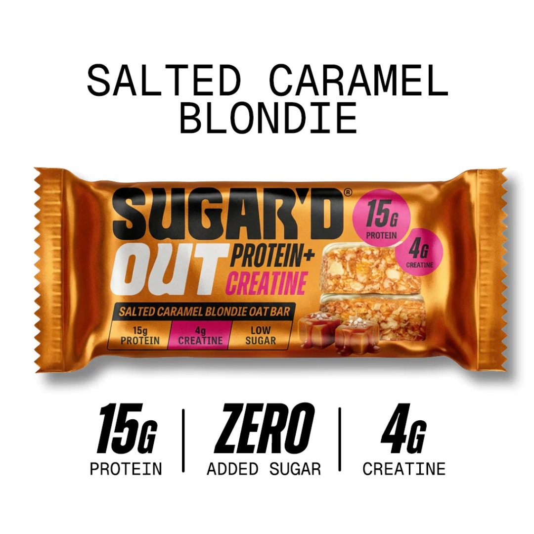 Sugar'd Out Protein + Creatine Oat Bar 12x68g Salted Caramel Blondie