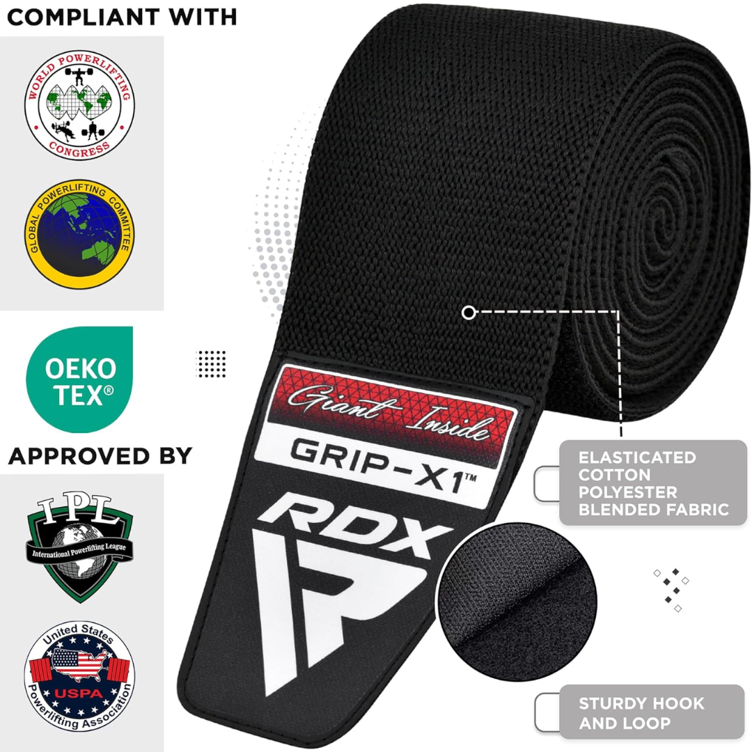 RDX Gym Knee Wraps K1 Black