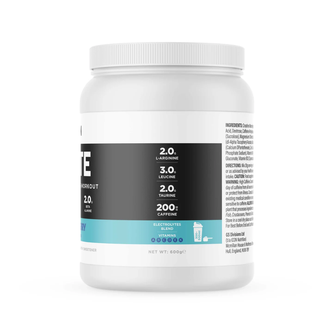 ICON Nutrition IGNITE Pre-Workout 600g Blue Raspberry