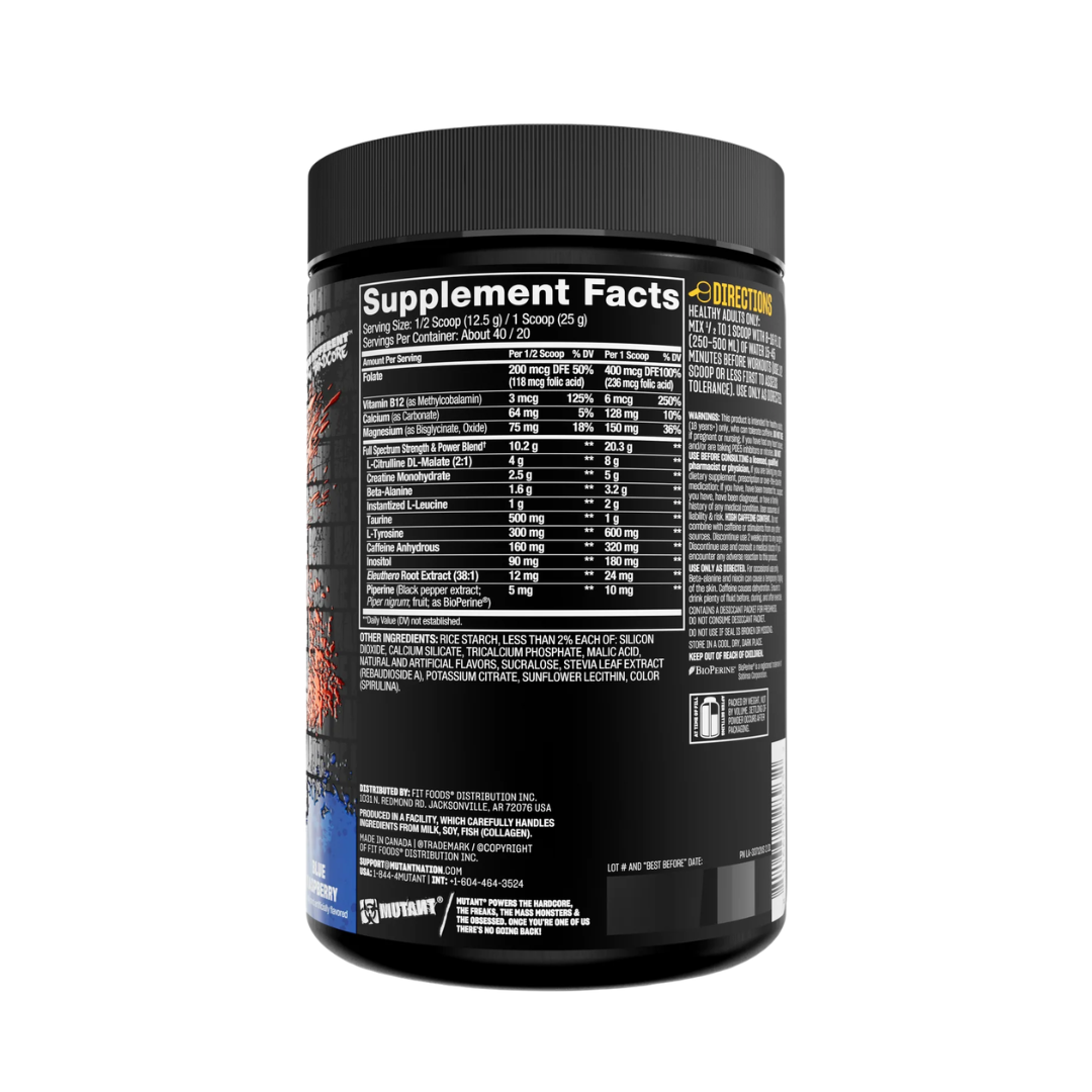 Mutant All-In Pre-Workout 500g Blue Raspberry